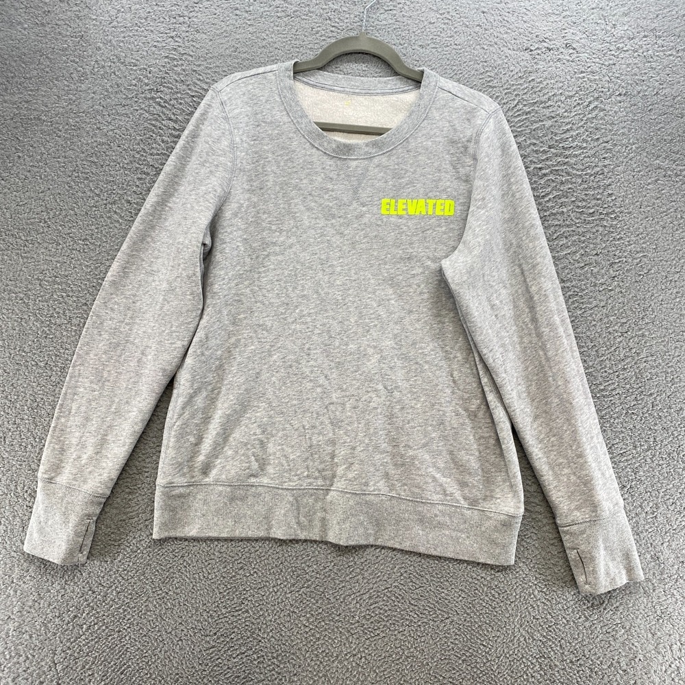 Tek Gear Sweater Womens XL Elevated‎ Graphic Fleece Casual Gym Workout Fall Gray